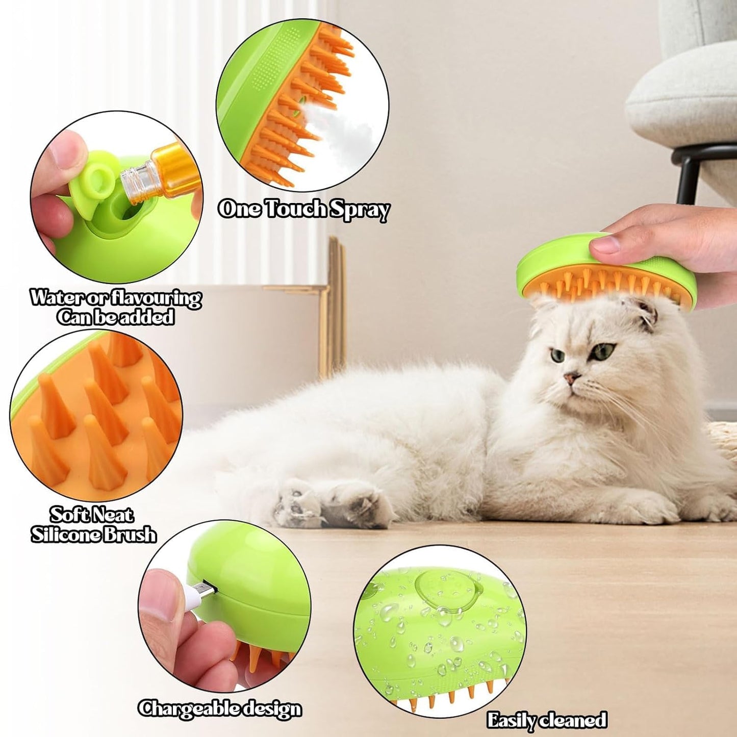 Perie Cu Aburi pentru Pisici