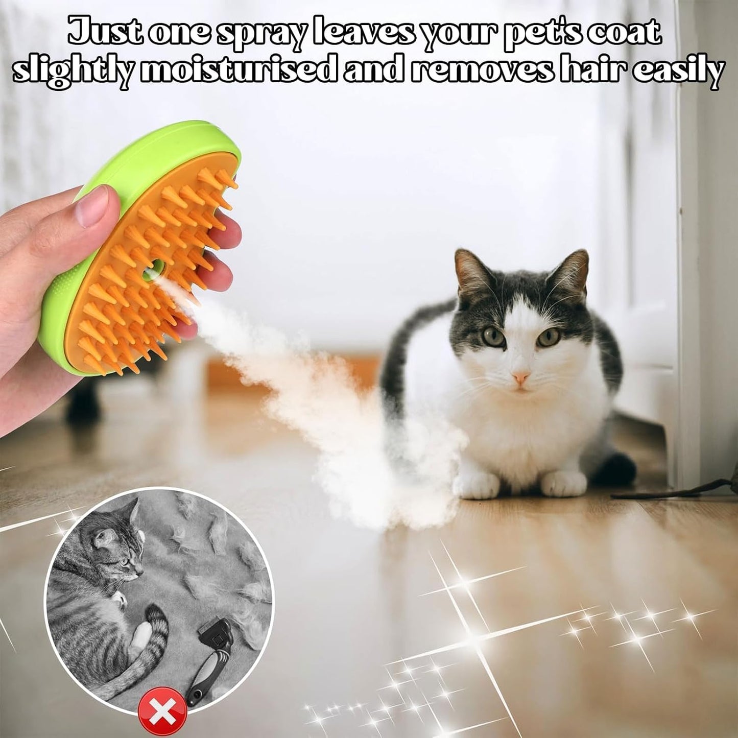 Perie Cu Aburi pentru Pisici